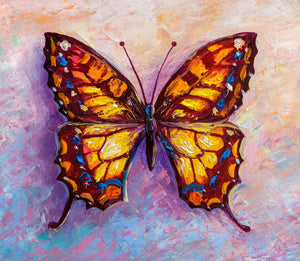 Pine Stretched  Framed 1 Panel - Butterfly