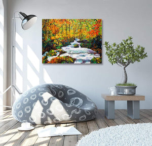 Pine Stretched  Framed 1 Panel - Maple in Autumn