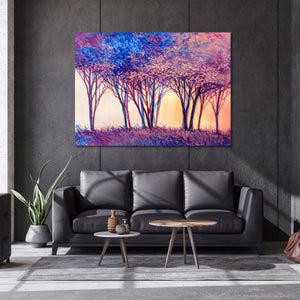 Pine Stretched  Framed 1 Panel - Colorful Trees