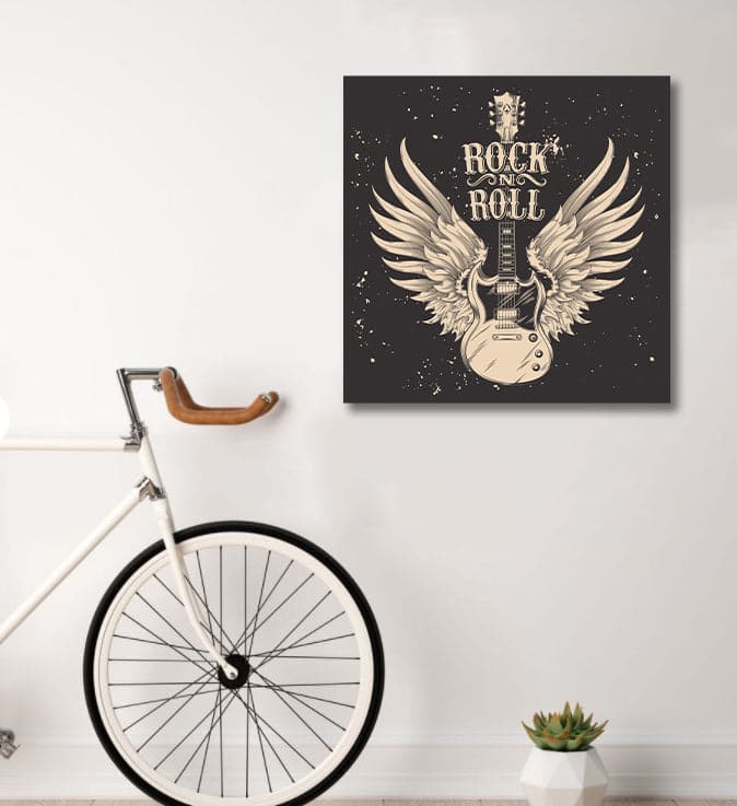 Pine Stretched  Framed 1 Panel - Rock