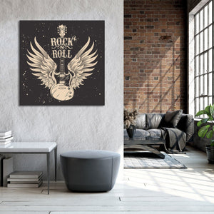 Pine Stretched  Framed 1 Panel - Rock
