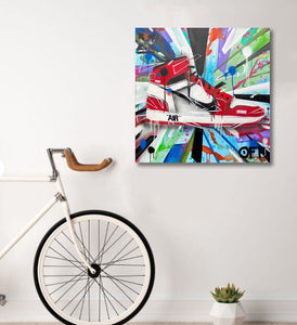 Pine Stretched  Framed 1 Panel - Air Jordan