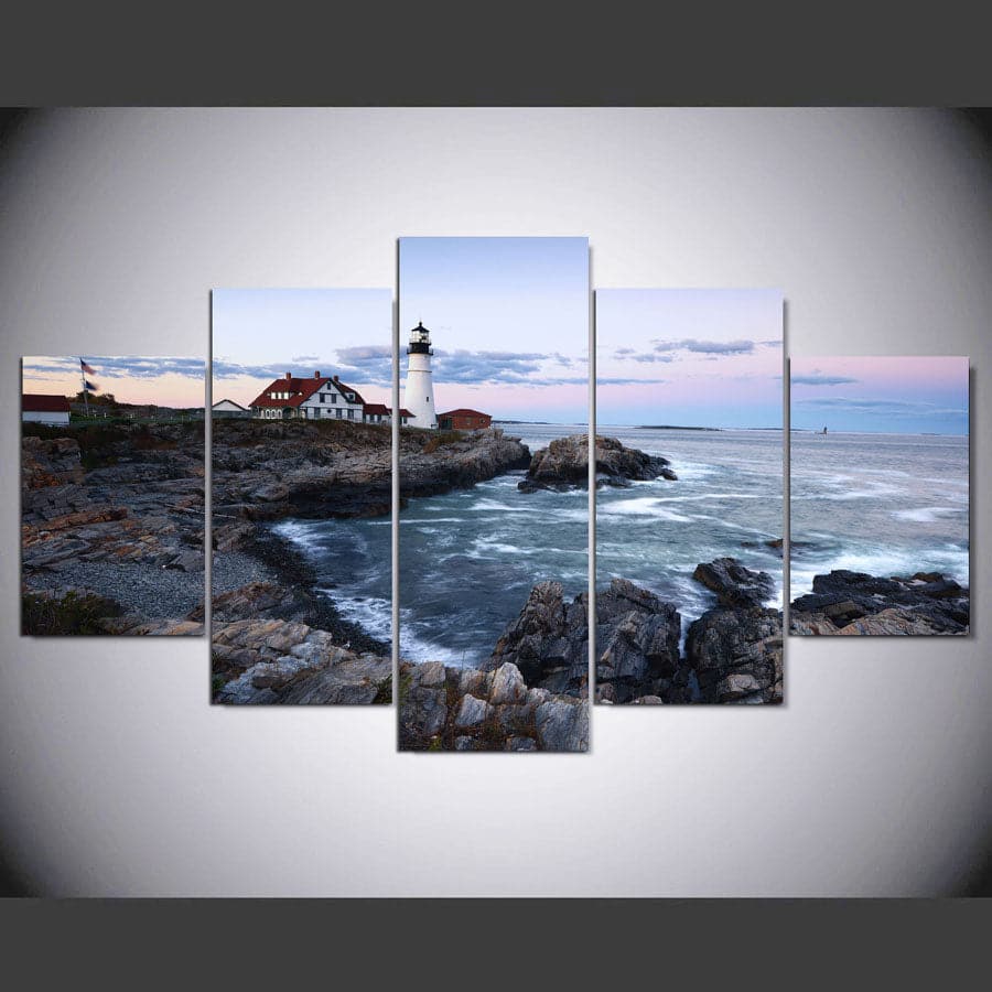 Pine Stretched  Framed 5 Panels - Landscape