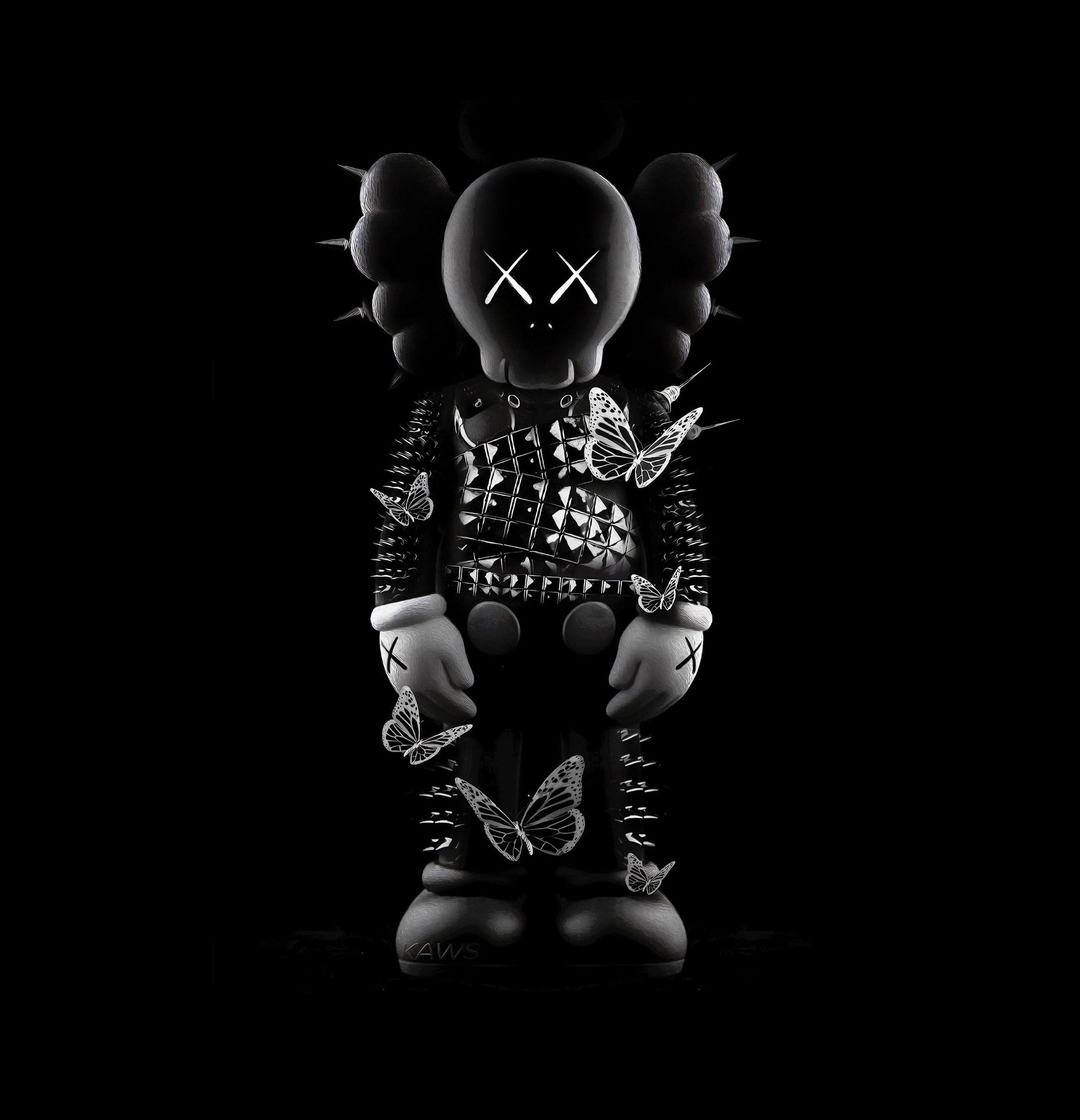Pine Stretched  Framed 1 Panel - Kaws