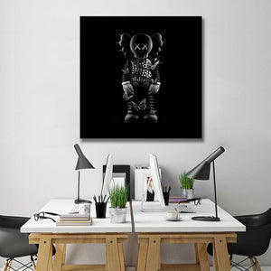 Pine Stretched  Framed 1 Panel - Kaws