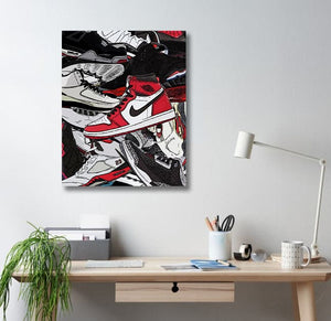 Pine Stretched  Framed 1 Panel - Air Jordan