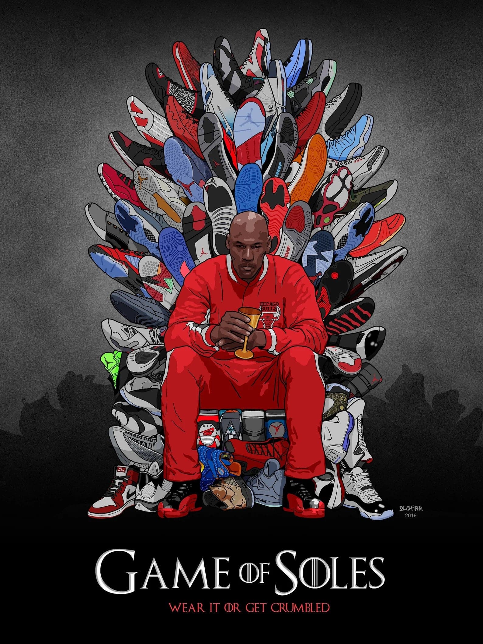 Pine Stretched  Framed 1 Panel - Air Jordan