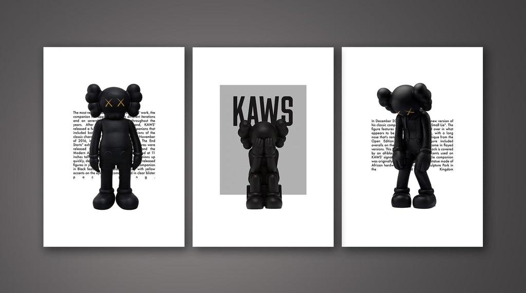 Framed 3 Panels - Kaws