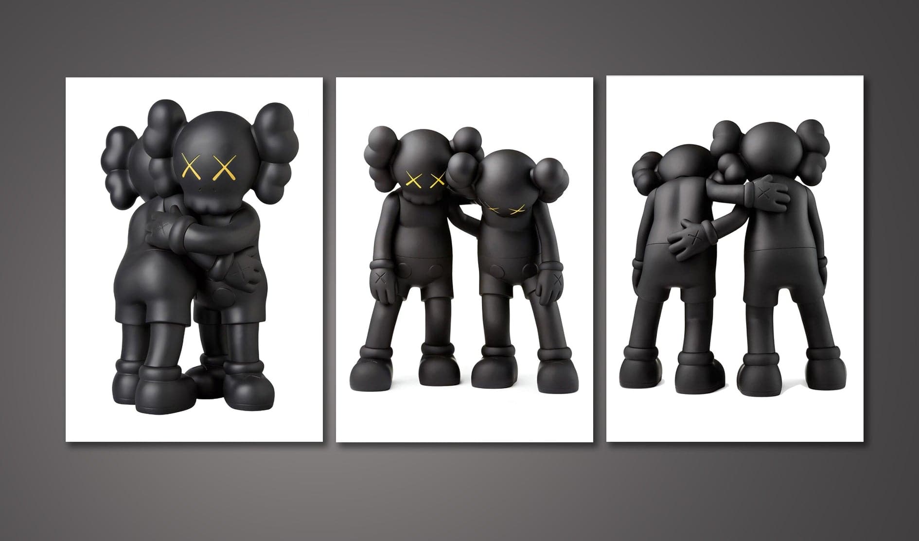 Framed 3 Panels - Kaws