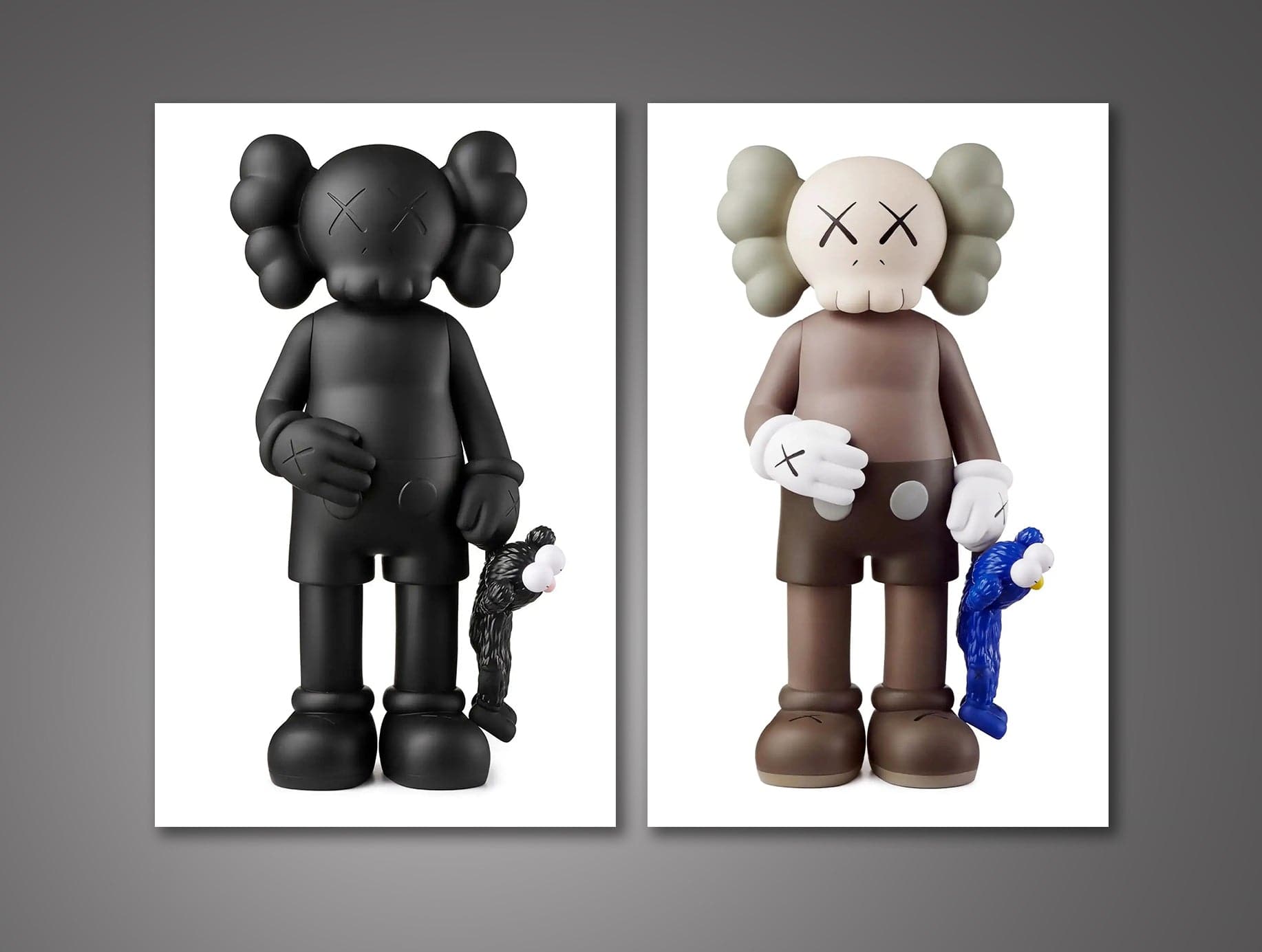 Pine Stretched  Framed 2 Panels - Kaws
