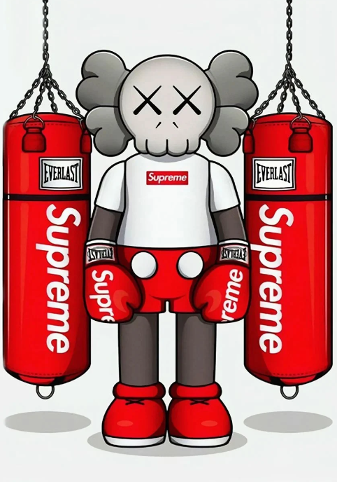Pine Stretched  Framed 1 Panel - Kaws - Boxer