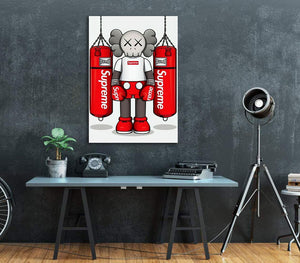 Pine Stretched  Framed 1 Panel - Kaws - Boxer