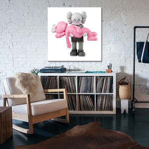 Pine Stretched  Framed 1 Panel - Kaws