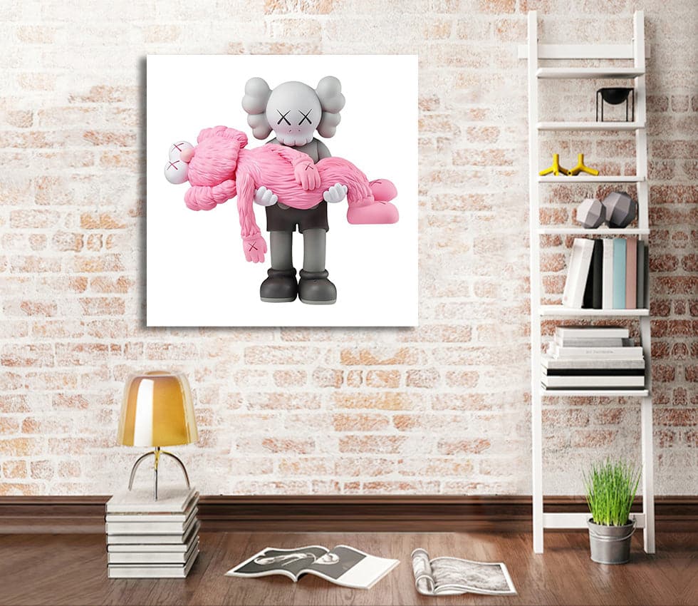 Pine Stretched  Framed 1 Panel - Kaws