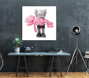 Pine Stretched  Framed 1 Panel - Kaws