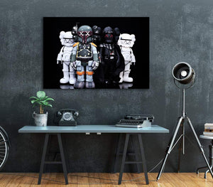 Pine Stretched  Framed 1 Panel - Kaws - Star Wars Version