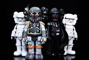 Pine Stretched  Framed 1 Panel - Kaws - Star Wars Version
