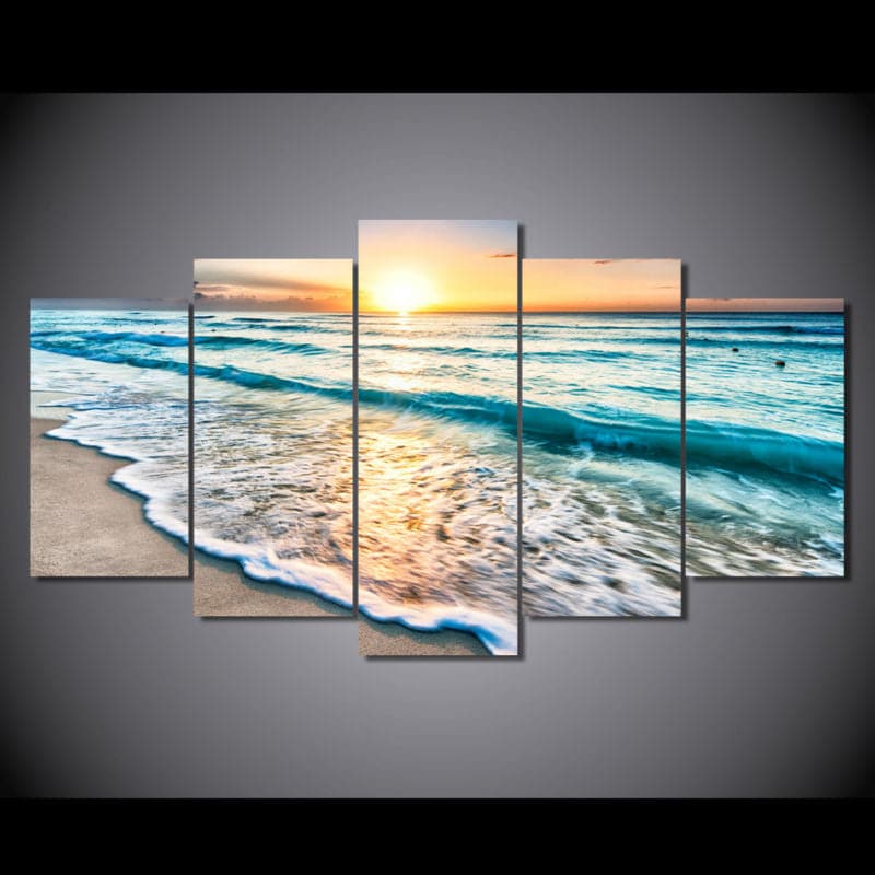 Framed 5 Panels - Seascape