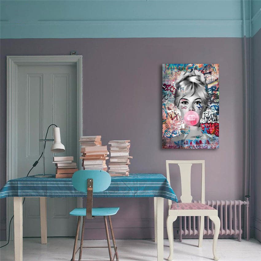 Pine Stretched  Framed 1 Panel - Brigitte Bardot