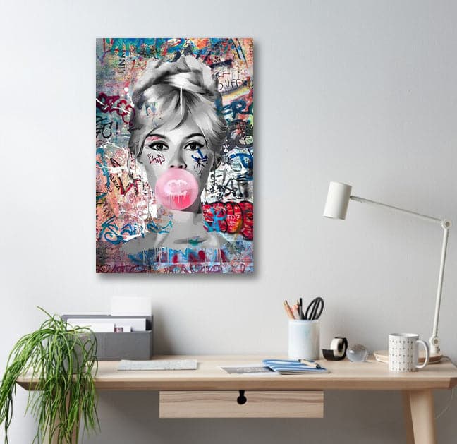 Pine Stretched  Framed 1 Panel - Brigitte Bardot