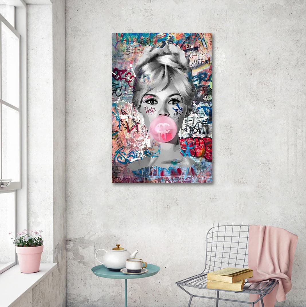 Pine Stretched  Framed 1 Panel - Brigitte Bardot