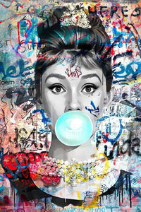 Framed 1 Panel - Audrey Hepburn