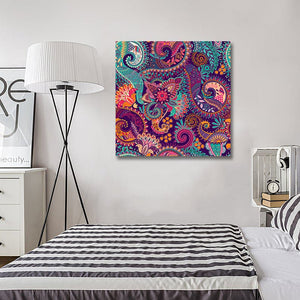 Framed 1 Panel - Paisley Seamless Pattern