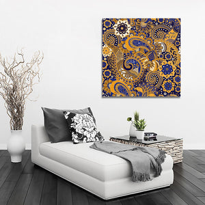 Framed 1 Panel - Paisley Seamless Pattern