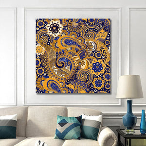 Framed 1 Panel - Paisley Seamless Pattern