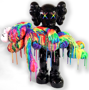 Pine Stretched  Framed 1 Panel - Kaws