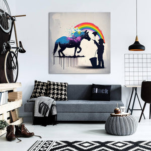 Pine Stretched  Framed 1 Panel - Banksy
