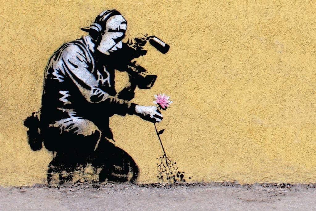 Framed 1 Panel - Banksy - Cameraman