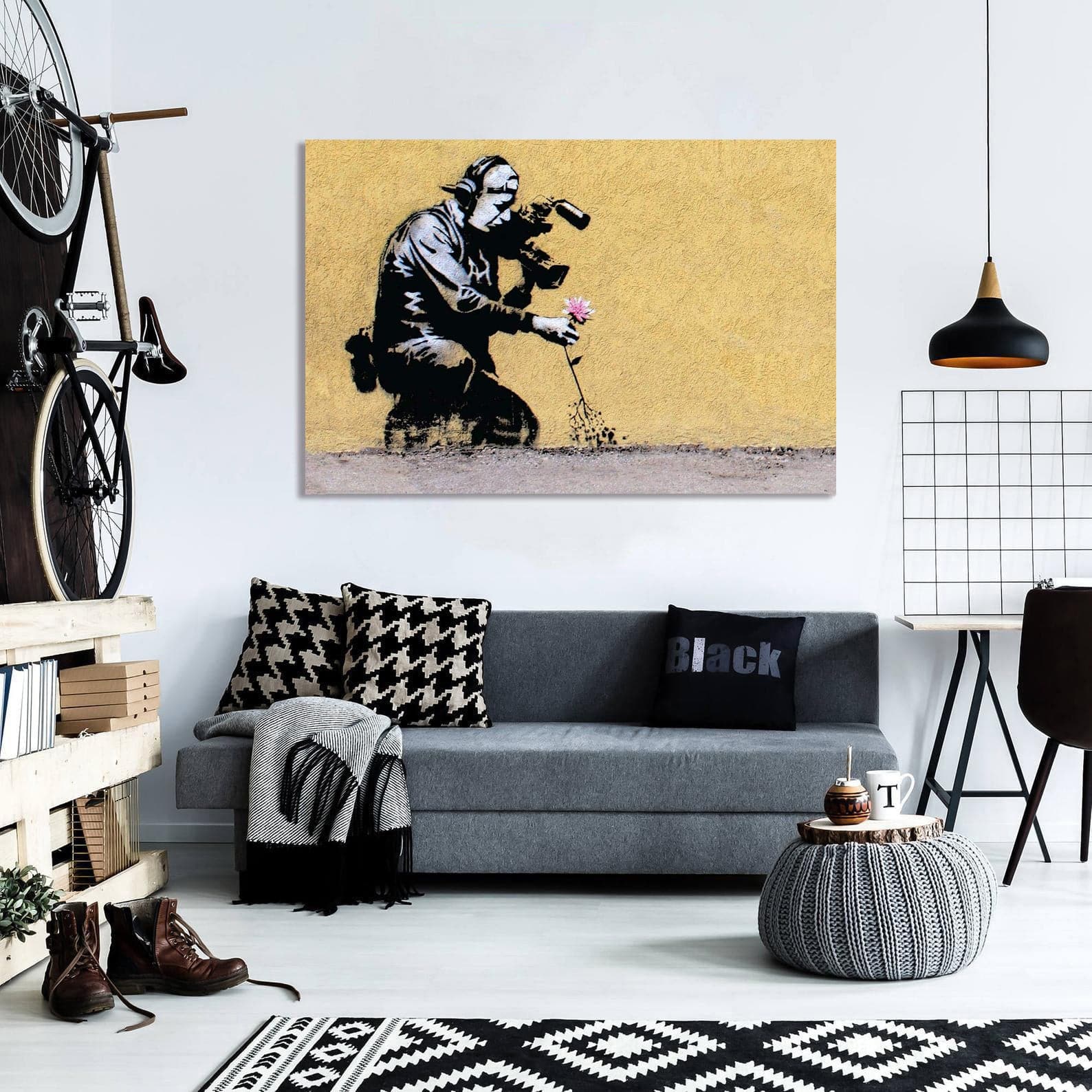 Framed 1 Panel - Banksy - Cameraman