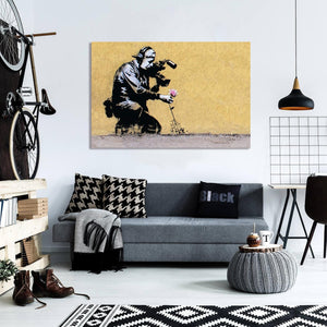 Framed 1 Panel - Banksy - Cameraman