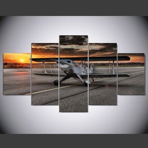 Framed 5 Panels - Air Plane