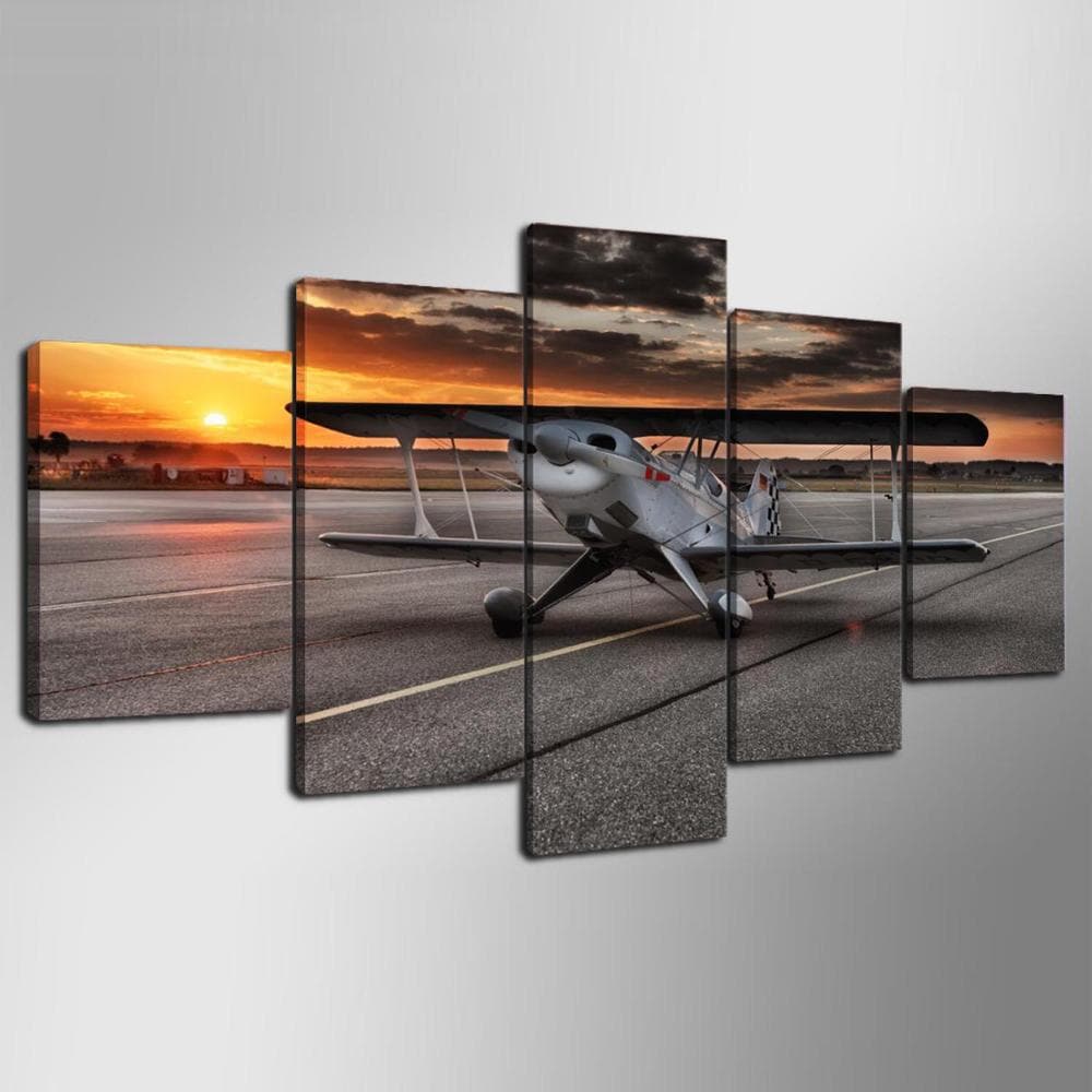 Framed 5 Panels - Air Plane