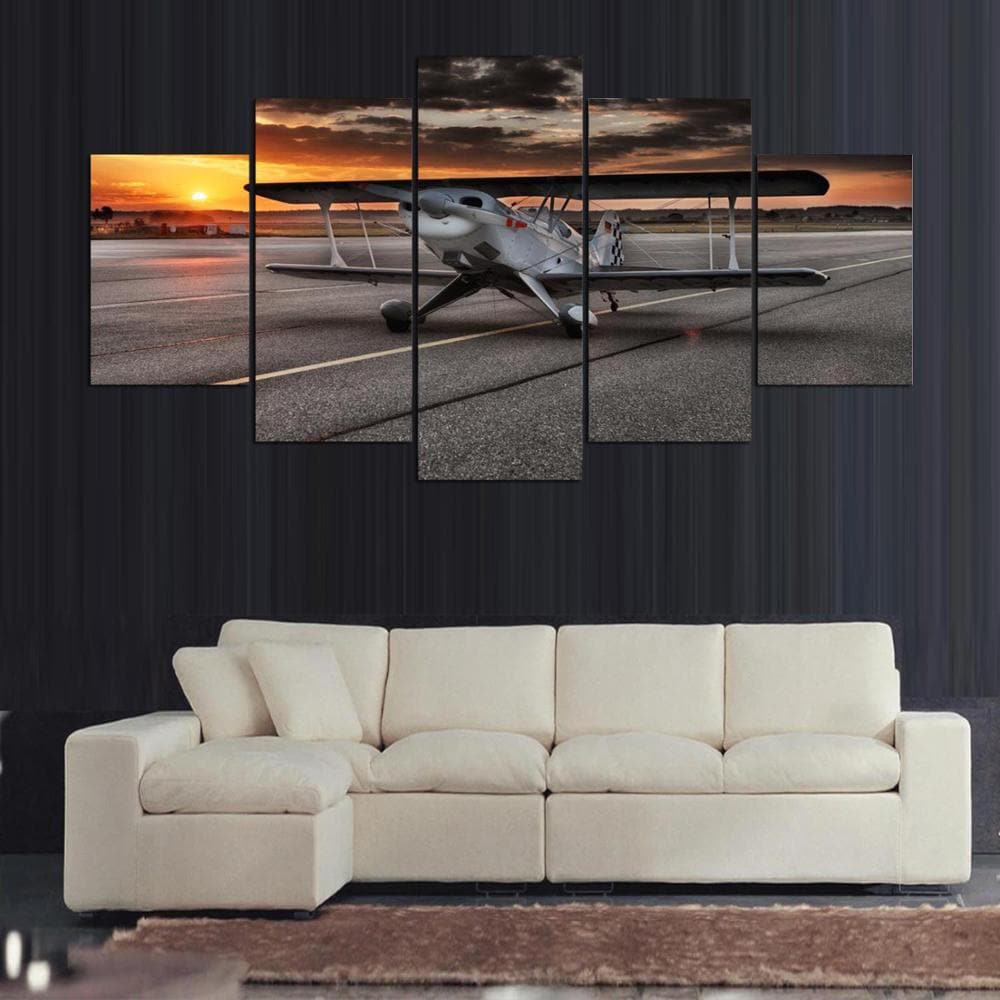 Framed 5 Panels - Air Plane