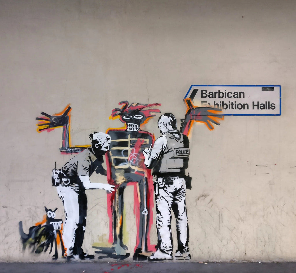 Framed 1 Panel - Banksy - Basquiat Barbican