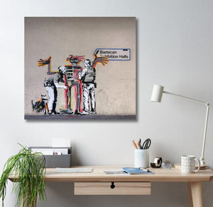 Framed 1 Panel - Banksy - Basquiat Barbican