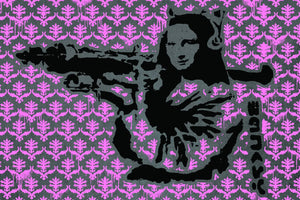 Framed 1 Panel - Banksy - Mona Lisa