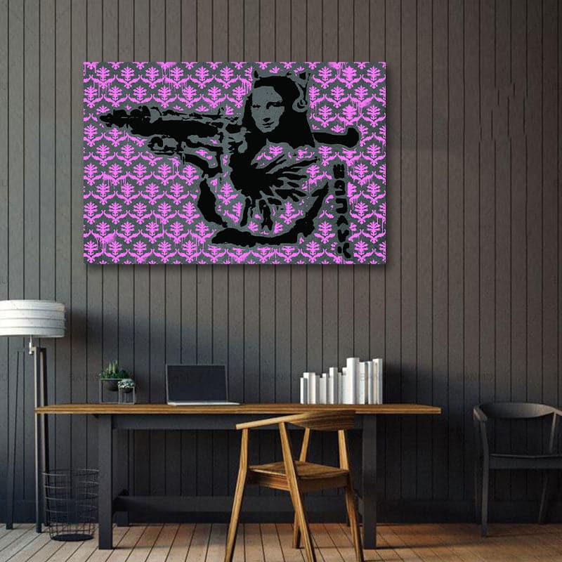 Framed 1 Panel - Banksy - Mona Lisa