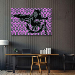 Framed 1 Panel - Banksy - Mona Lisa