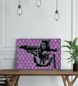 Framed 1 Panel - Banksy - Mona Lisa