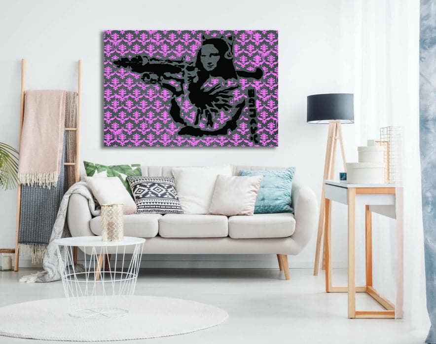 Framed 1 Panel - Banksy - Mona Lisa