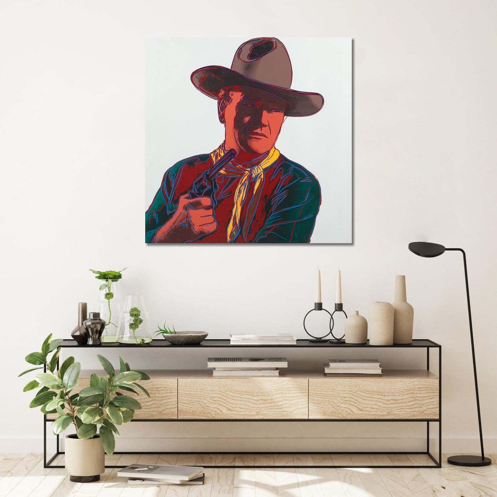 Pine Stretched  Framed 1 Panel - John Wayne