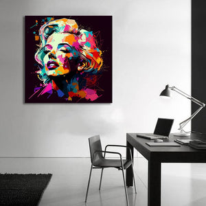 Pine Stretched  Framed 1 Panel - Marilyn Monroe
