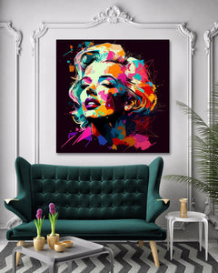 Pine Stretched  Framed 1 Panel - Marilyn Monroe