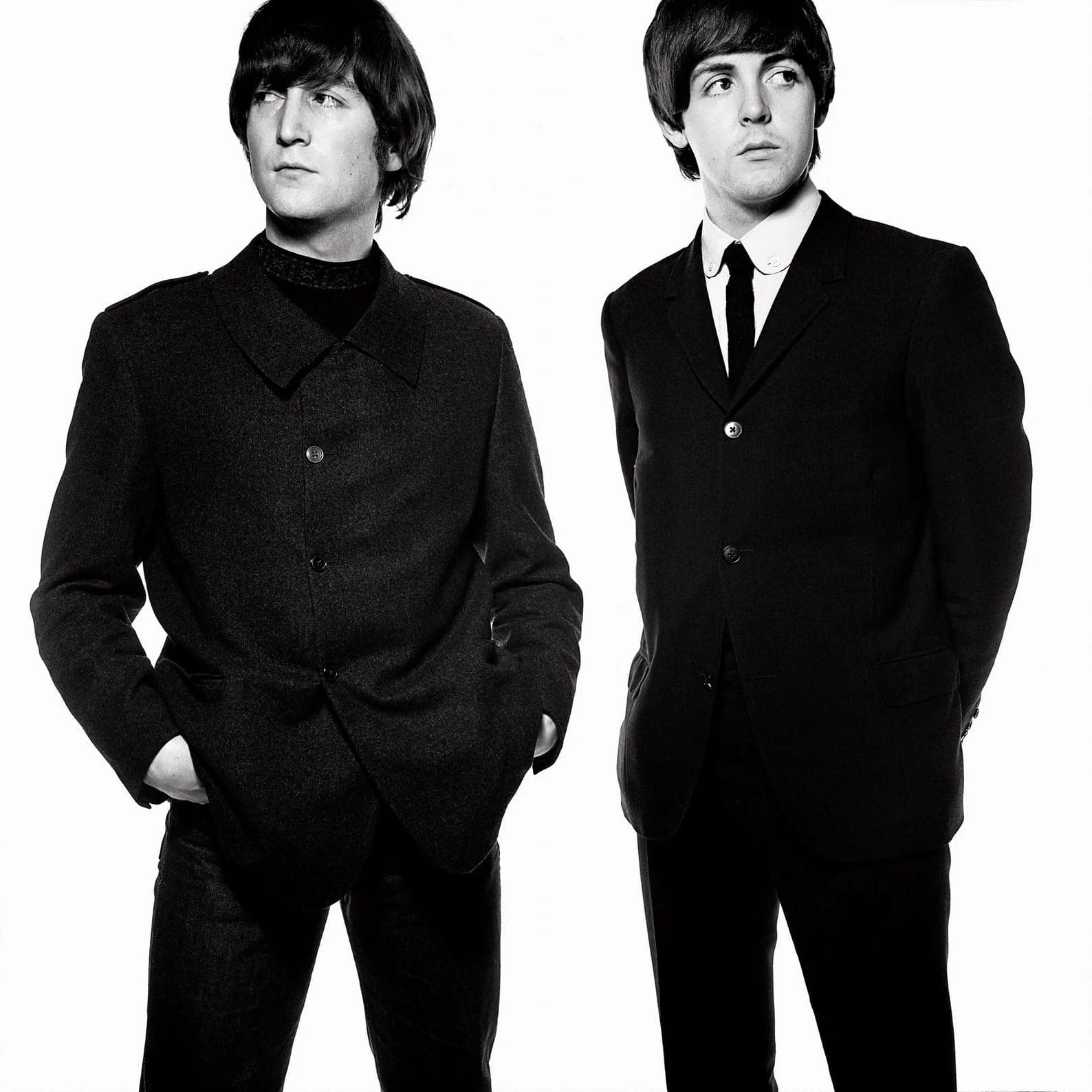 Pine Stretched  Framed 1 Panel - The Beatles John & Paul