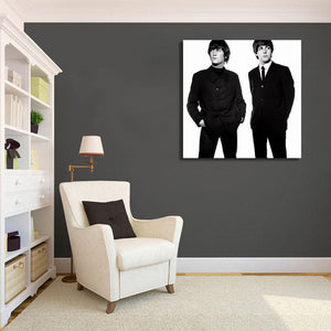Pine Stretched  Framed 1 Panel - The Beatles John & Paul