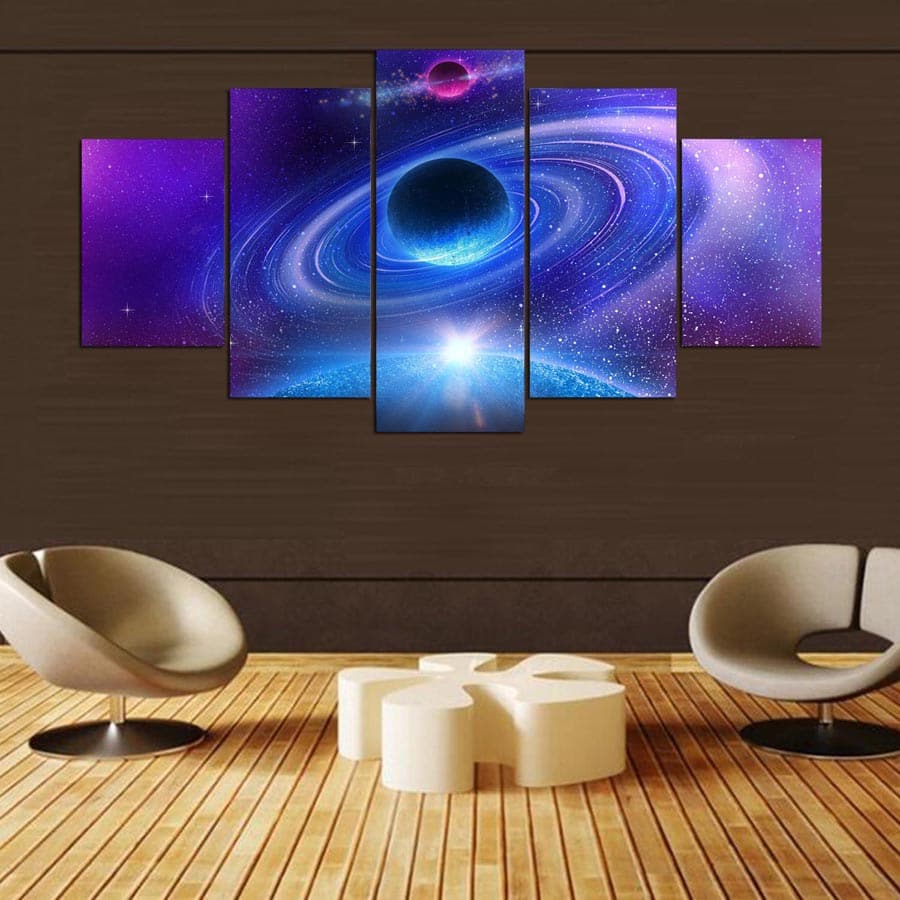 Framed 5 Panels - Space